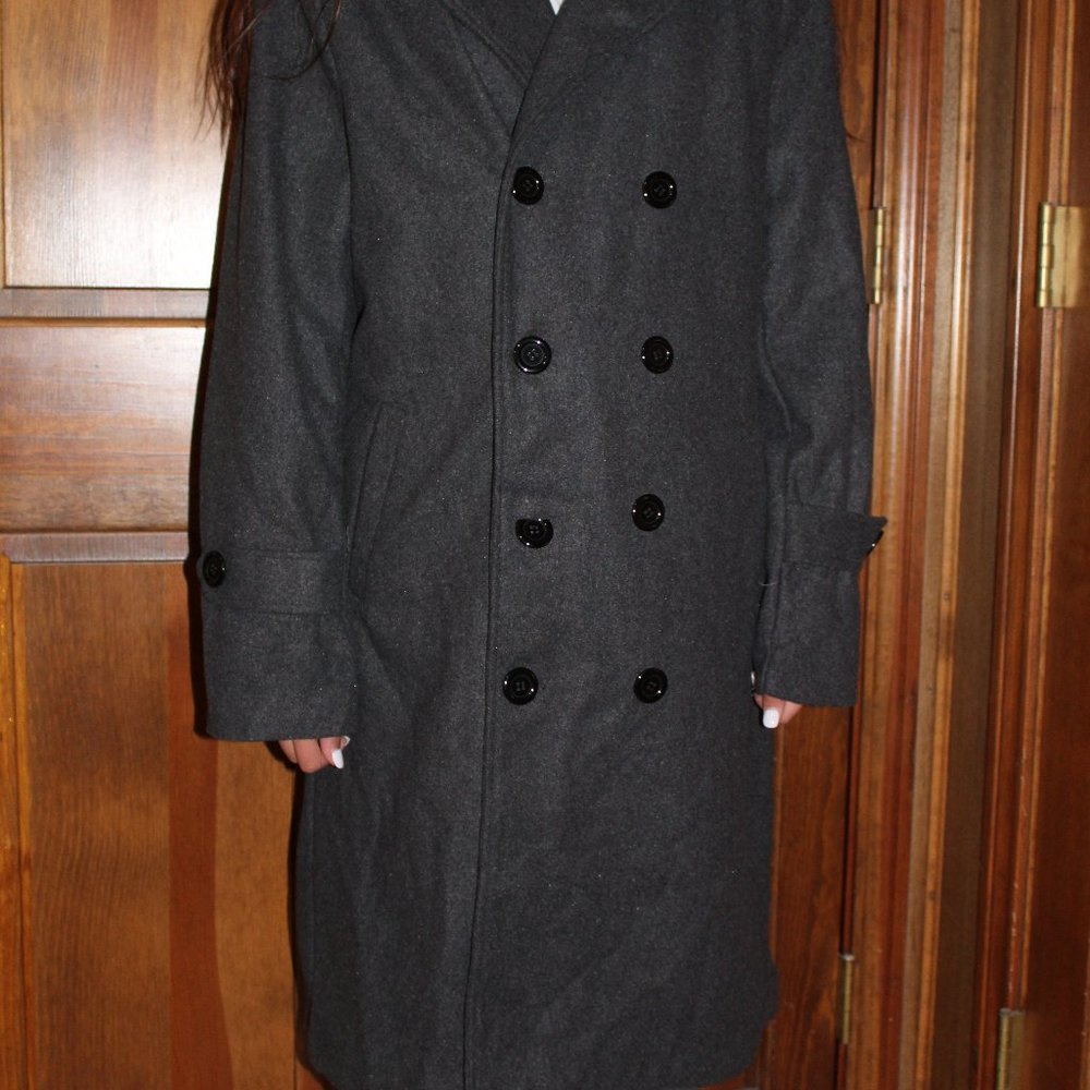 AOWOFS Men's Double Breasted Trench Coat Size XL